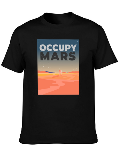 Occupy Mars Graphic Tee - Space Exploration T-Shirt