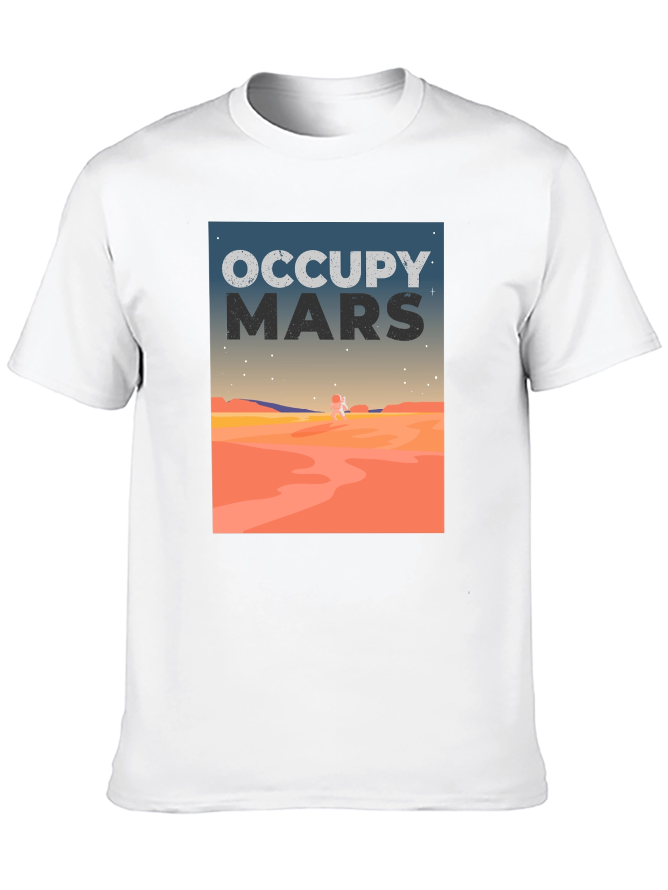 Occupy Mars Graphic Tee - Space Exploration T-Shirt