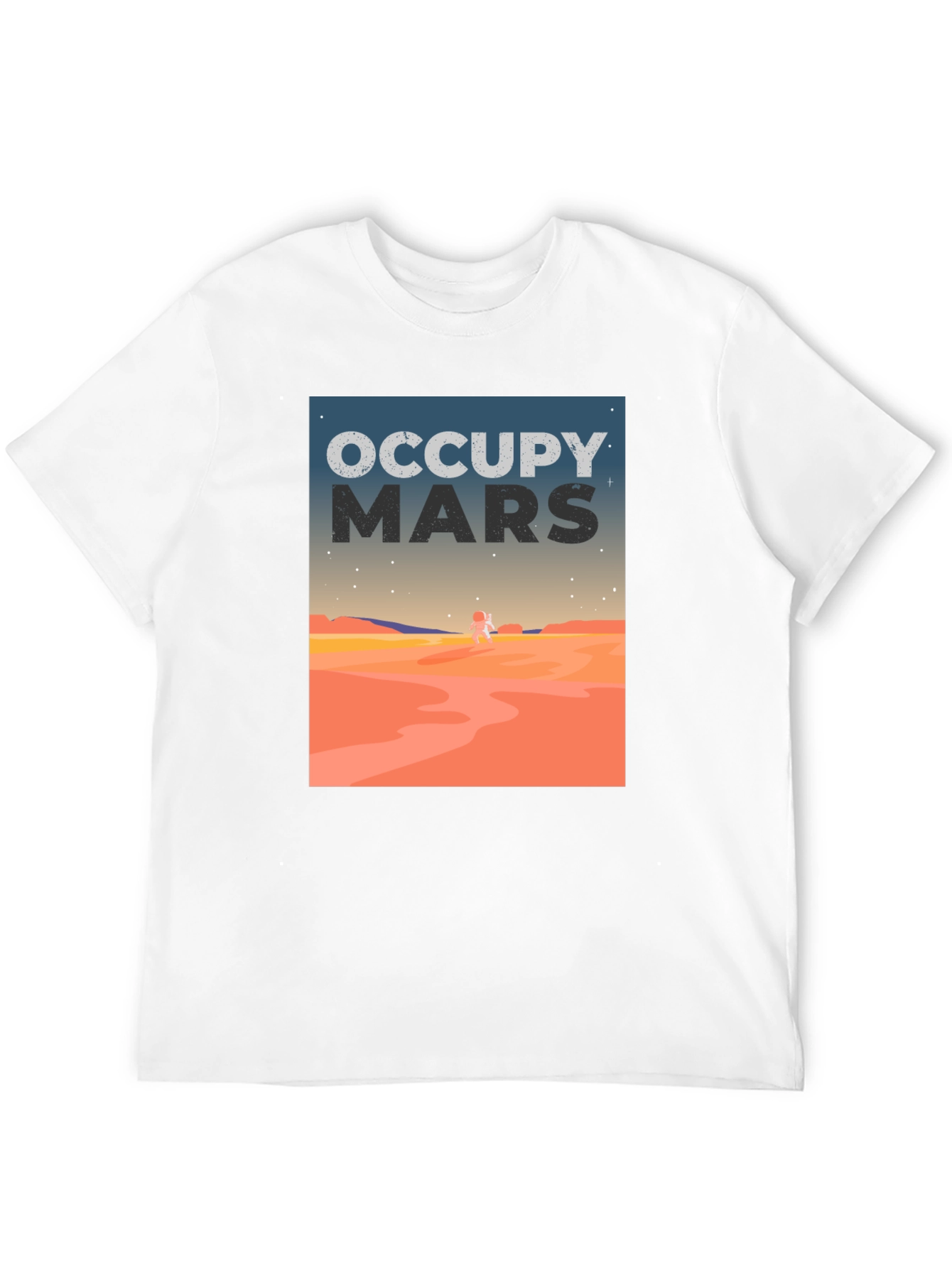 Occupy Mars Graphic Tee - Space Exploration T-Shirt