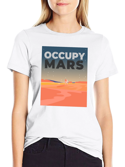 Occupy Mars Graphic Tee - Space Exploration T-Shirt