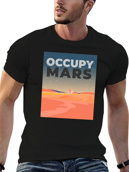 Occupy Mars Graphic Tee - Space Exploration T-Shirt