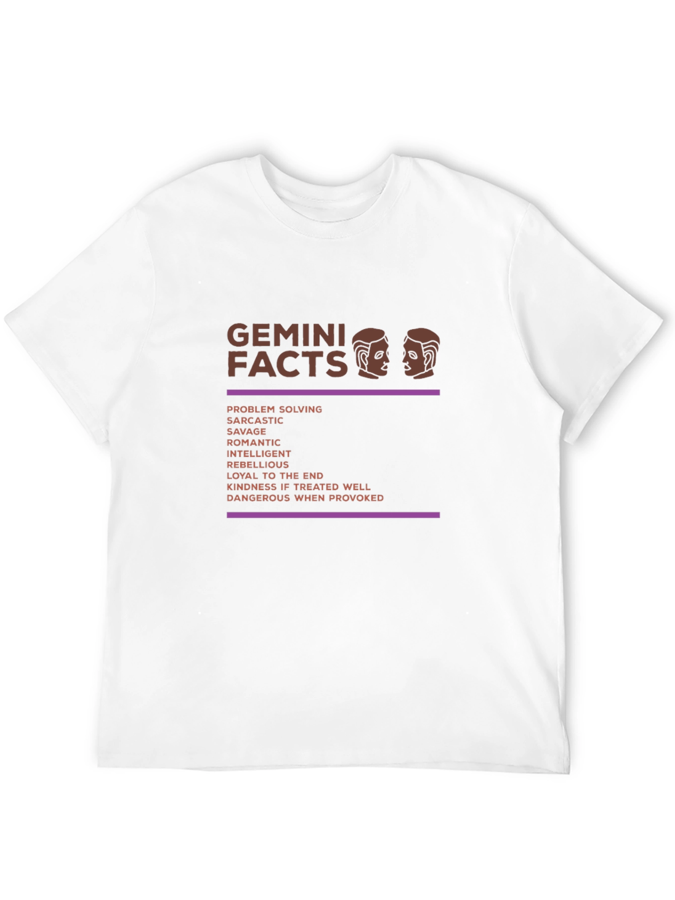 Gemini Facts Graphic T-Shirt - Zodiac Sign Tee