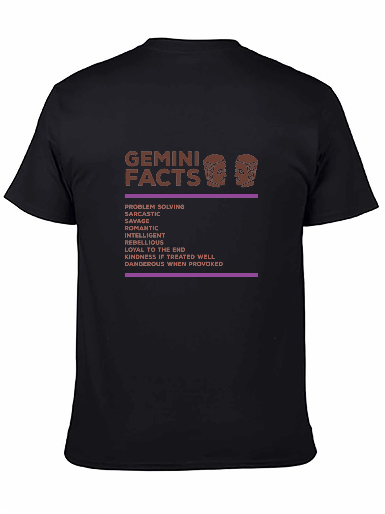 Gemini Facts Graphic T-Shirt - Zodiac Sign Tee