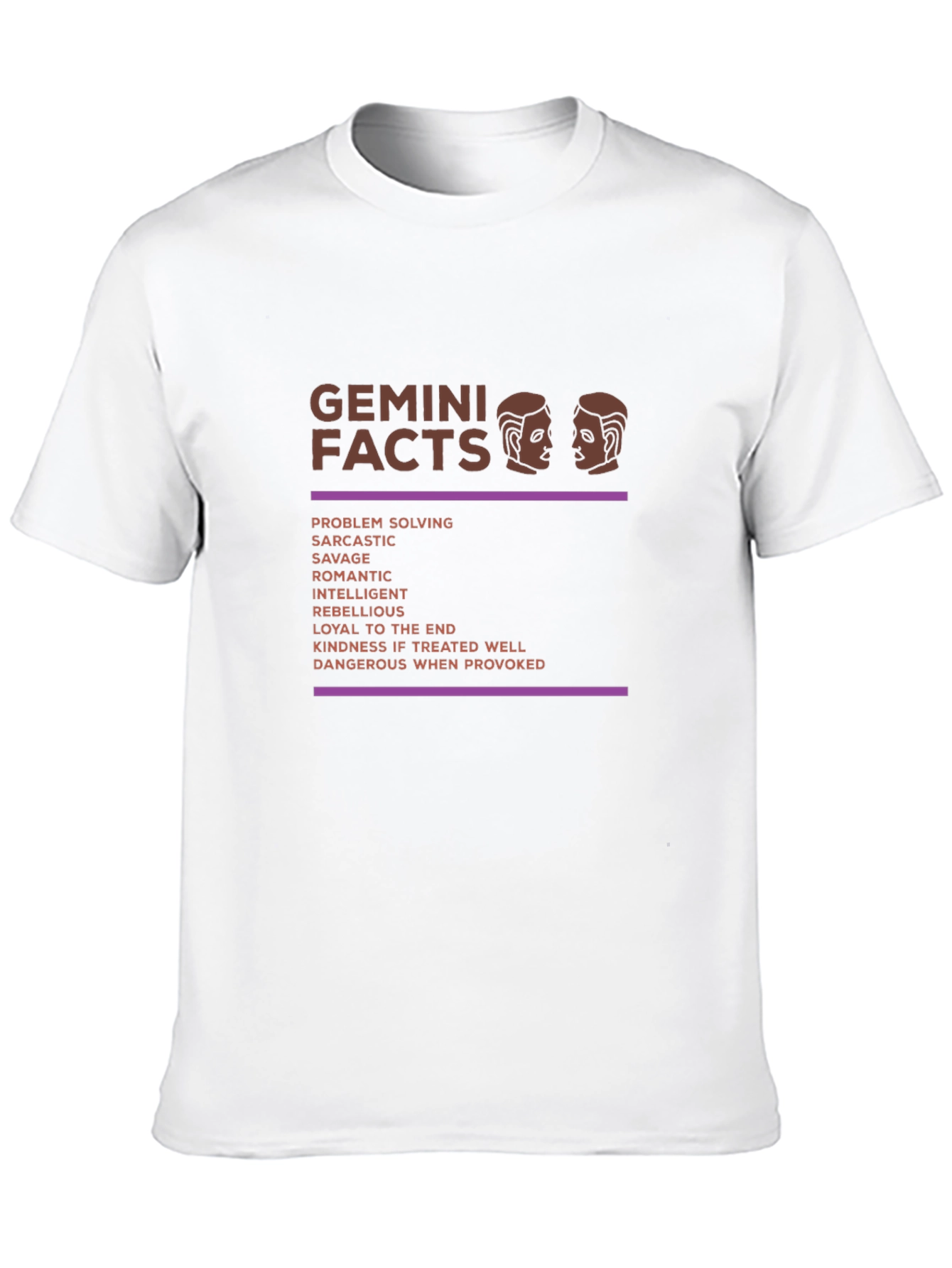 Gemini Facts Graphic T-Shirt - Zodiac Sign Tee
