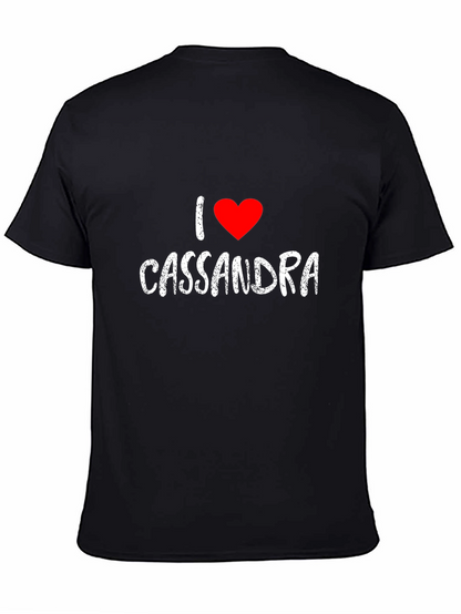 I Heart Cassandra - Mens Black Graphic Tee