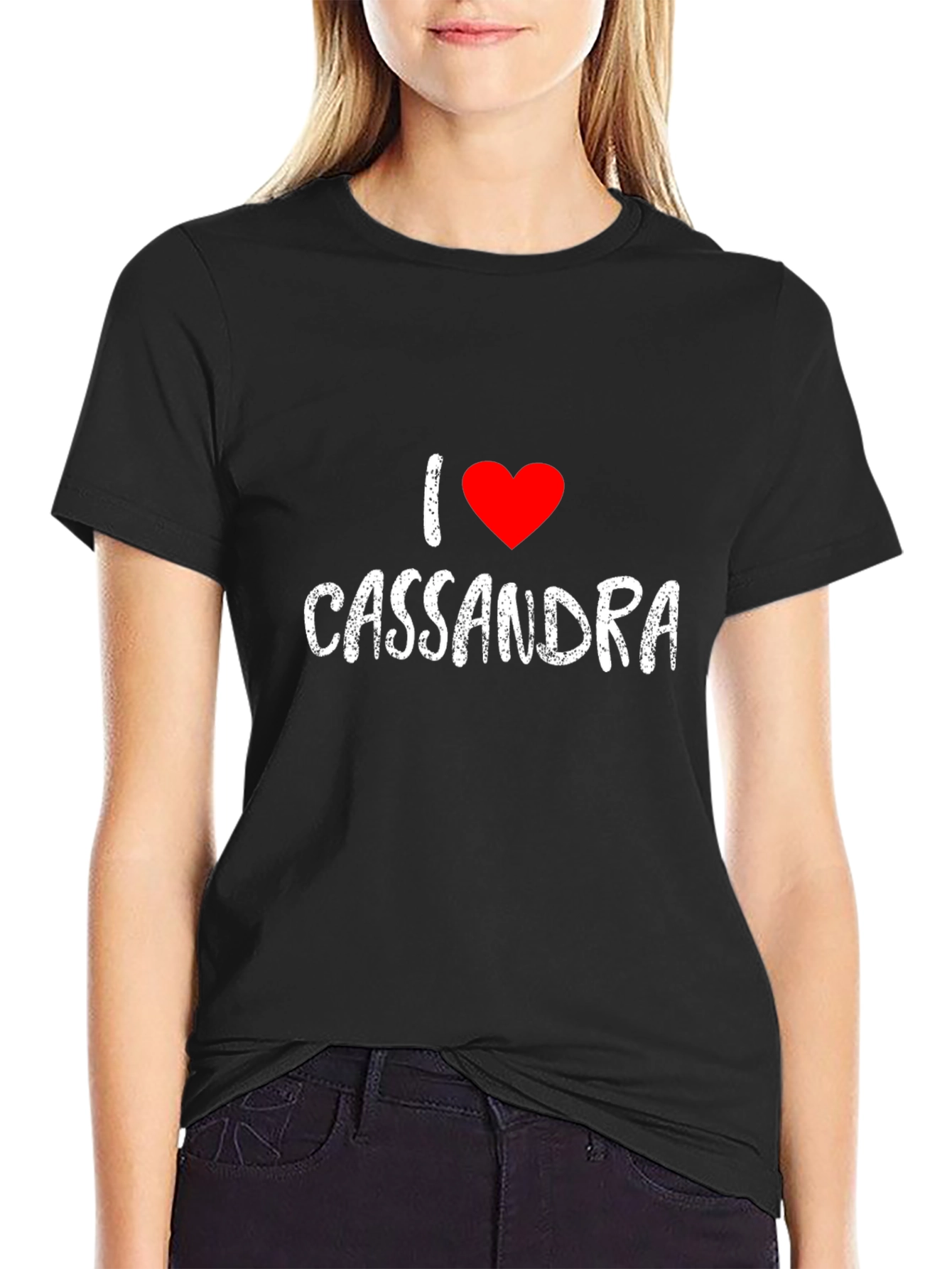 I Heart Cassandra - Mens Black Graphic Tee