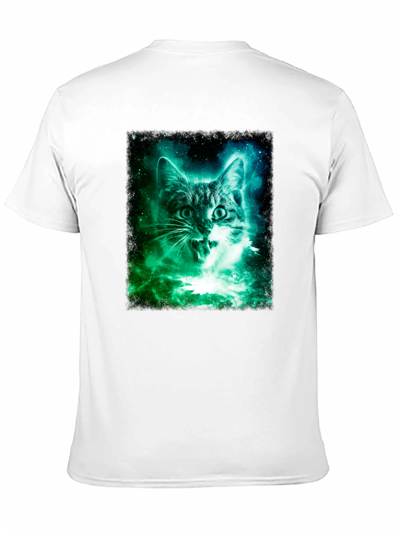 Galaxy Cat Graphic Tee - Mens Black T-Shirt