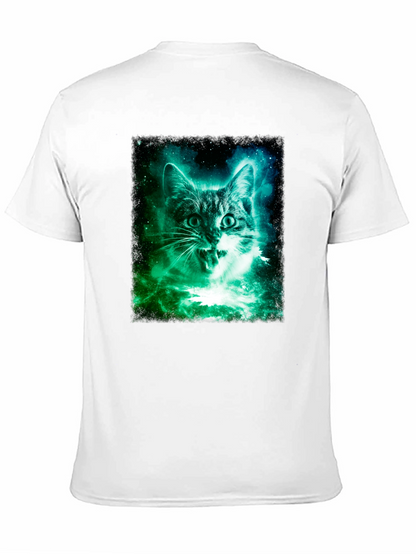 Galaxy Cat Graphic Tee - Mens Black T-Shirt