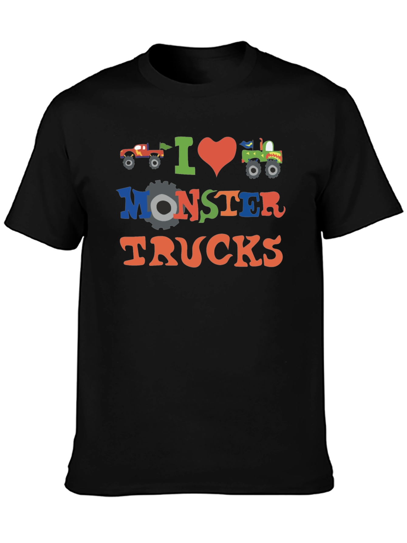 I Love Monster Trucks T-Shirt - Fun Graphic Tee