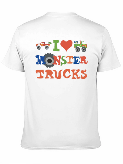 I Love Monster Trucks T-Shirt - Fun Graphic Tee
