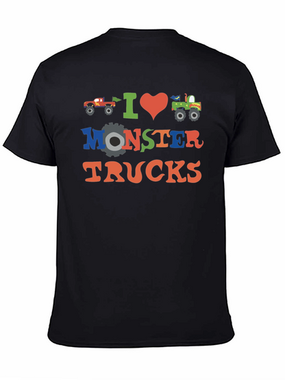 I Love Monster Trucks T-Shirt - Fun Graphic Tee