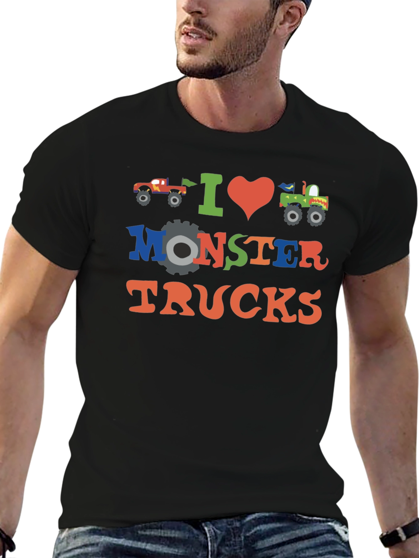 I Love Monster Trucks T-Shirt - Fun Graphic Tee