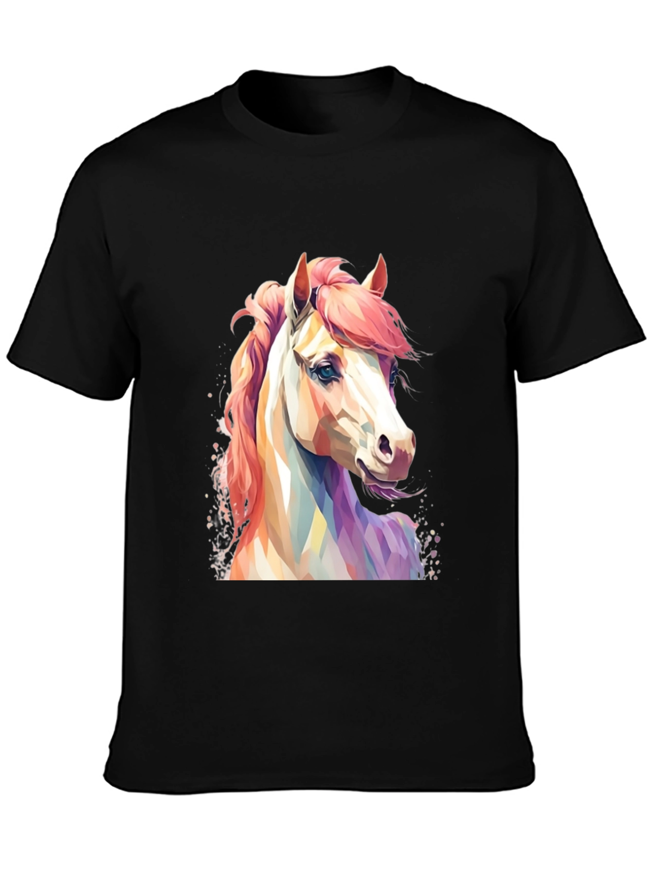 Horse Graphic T-Shirt - Mens Black Tee