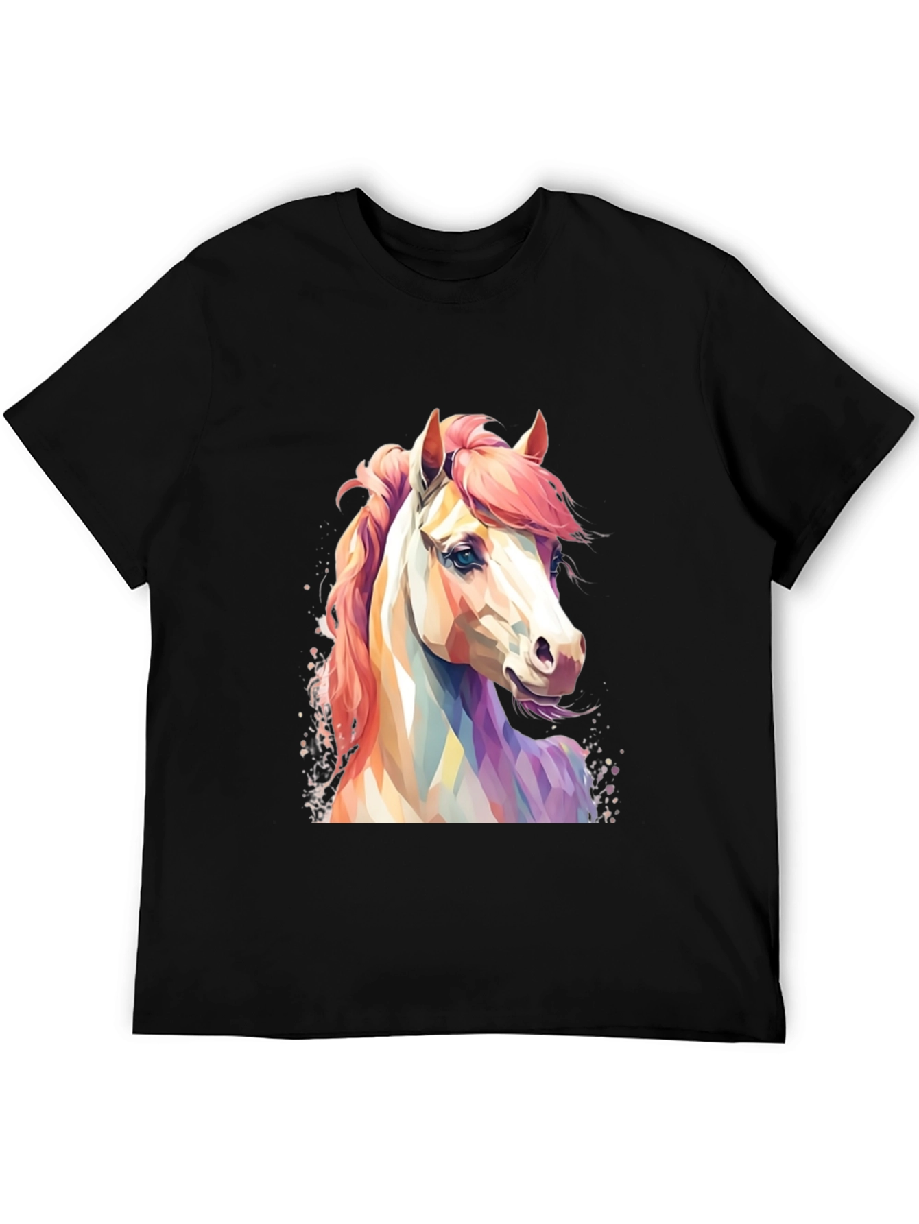 Horse Graphic T-Shirt - Mens Black Tee