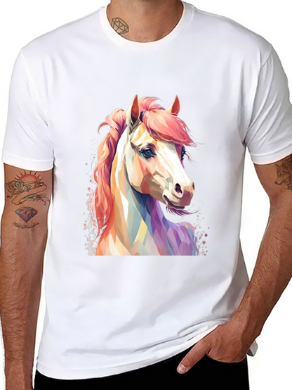 Horse Graphic T-Shirt - Mens Black Tee
