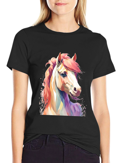 Horse Graphic T-Shirt - Mens Black Tee
