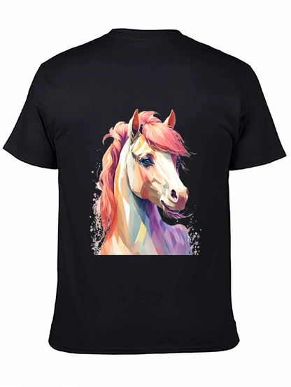 Horse Graphic T-Shirt - Mens Black Tee
