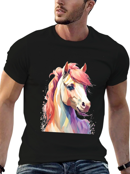 Horse Graphic T-Shirt - Mens Black Tee