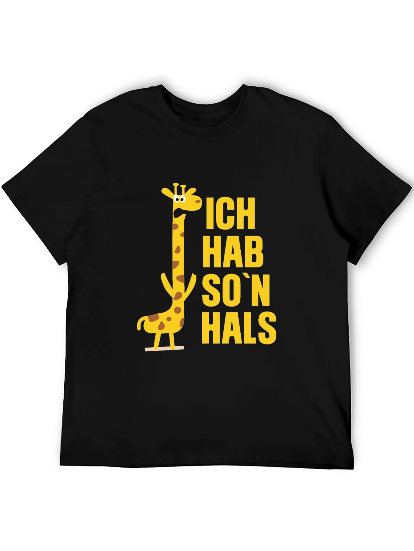 Ich Hab Son Hals Giraffe Black T-Shirt