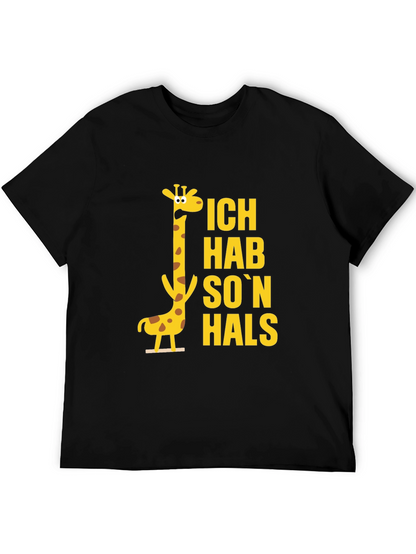 Ich Hab Son Hals Giraffe Black T-Shirt