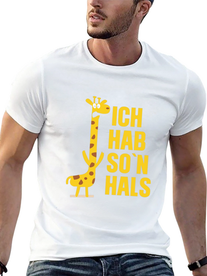 Ich Hab Son Hals Giraffe Black T-Shirt