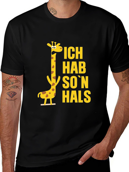 Ich Hab Son Hals Giraffe Black T-Shirt