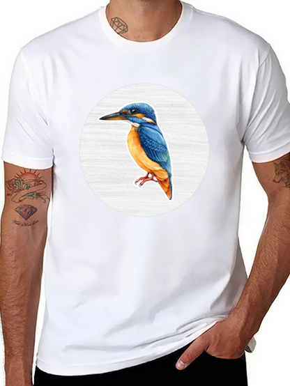 Kingfisher Bird Graphic Tee - Unisex Black T-Shirt