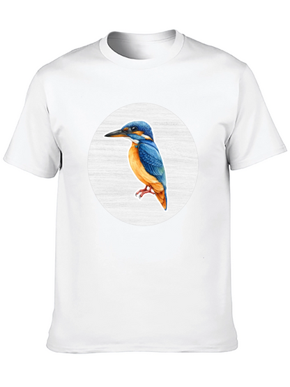 Kingfisher Bird Graphic Tee - Unisex Black T-Shirt