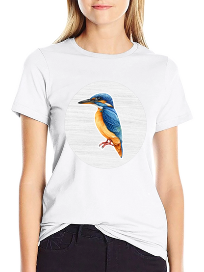 Kingfisher Bird Graphic Tee - Unisex Black T-Shirt