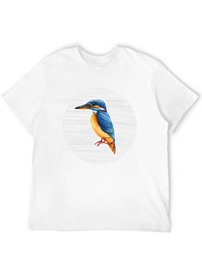 Kingfisher Bird Graphic Tee - Unisex Black T-Shirt