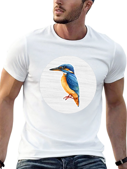 Kingfisher Bird Graphic Tee - Unisex Black T-Shirt