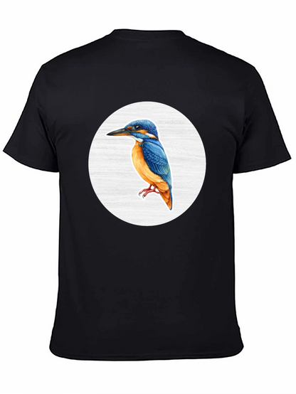 Kingfisher Bird Graphic Tee - Unisex Black T-Shirt
