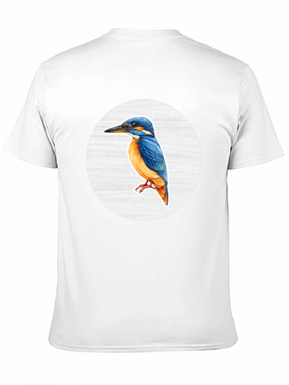 Kingfisher Bird Graphic Tee - Unisex Black T-Shirt
