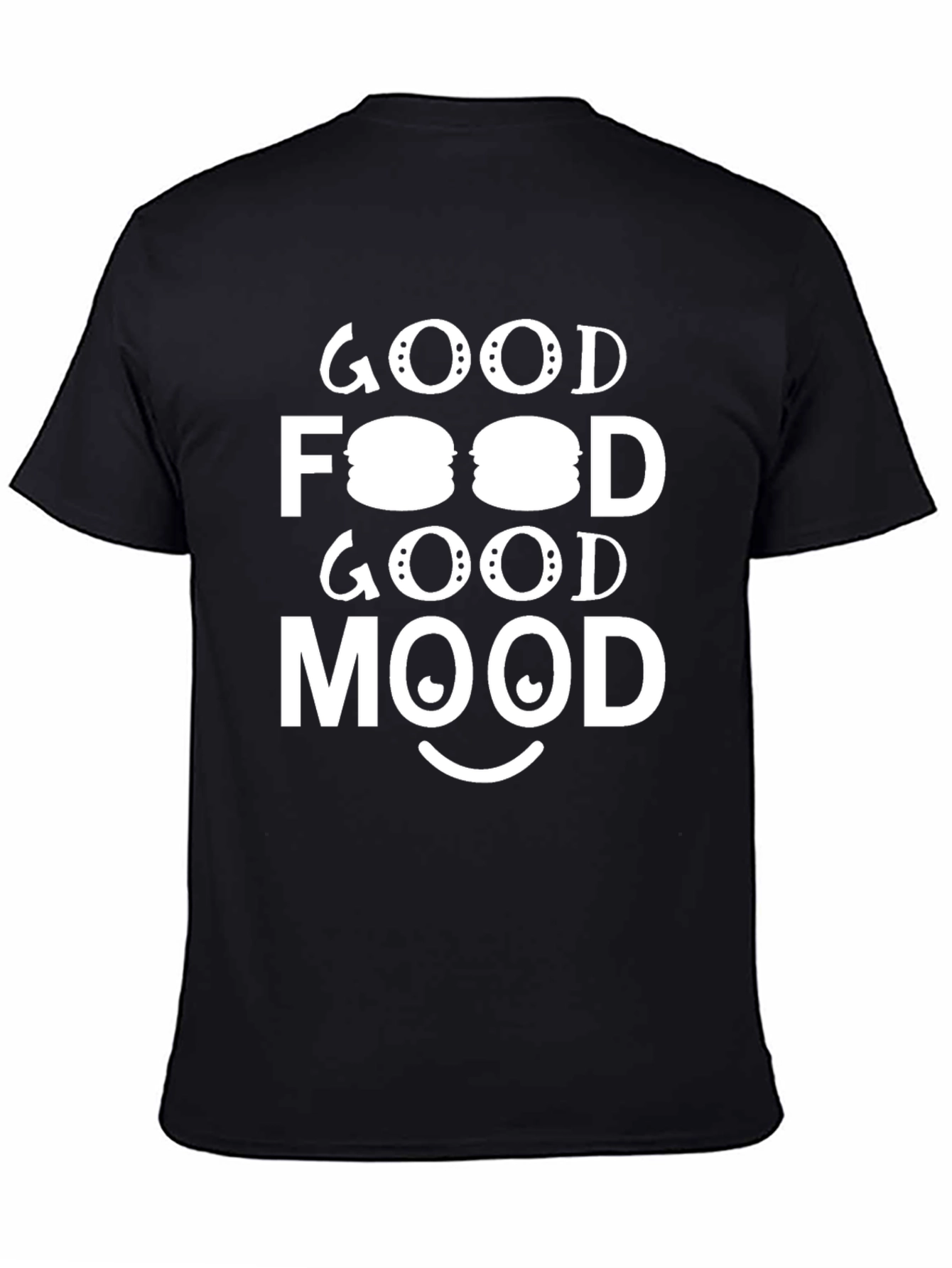 Good Food Good Mood Graphic Tee - Black