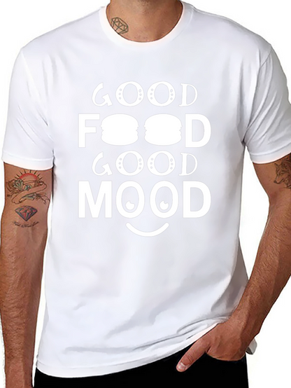 Good Food Good Mood Graphic Tee - Black