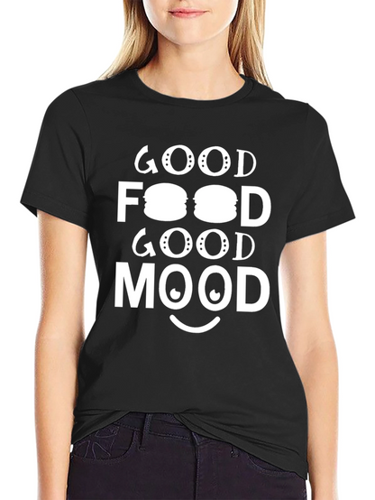 Good Food Good Mood Graphic Tee - Black