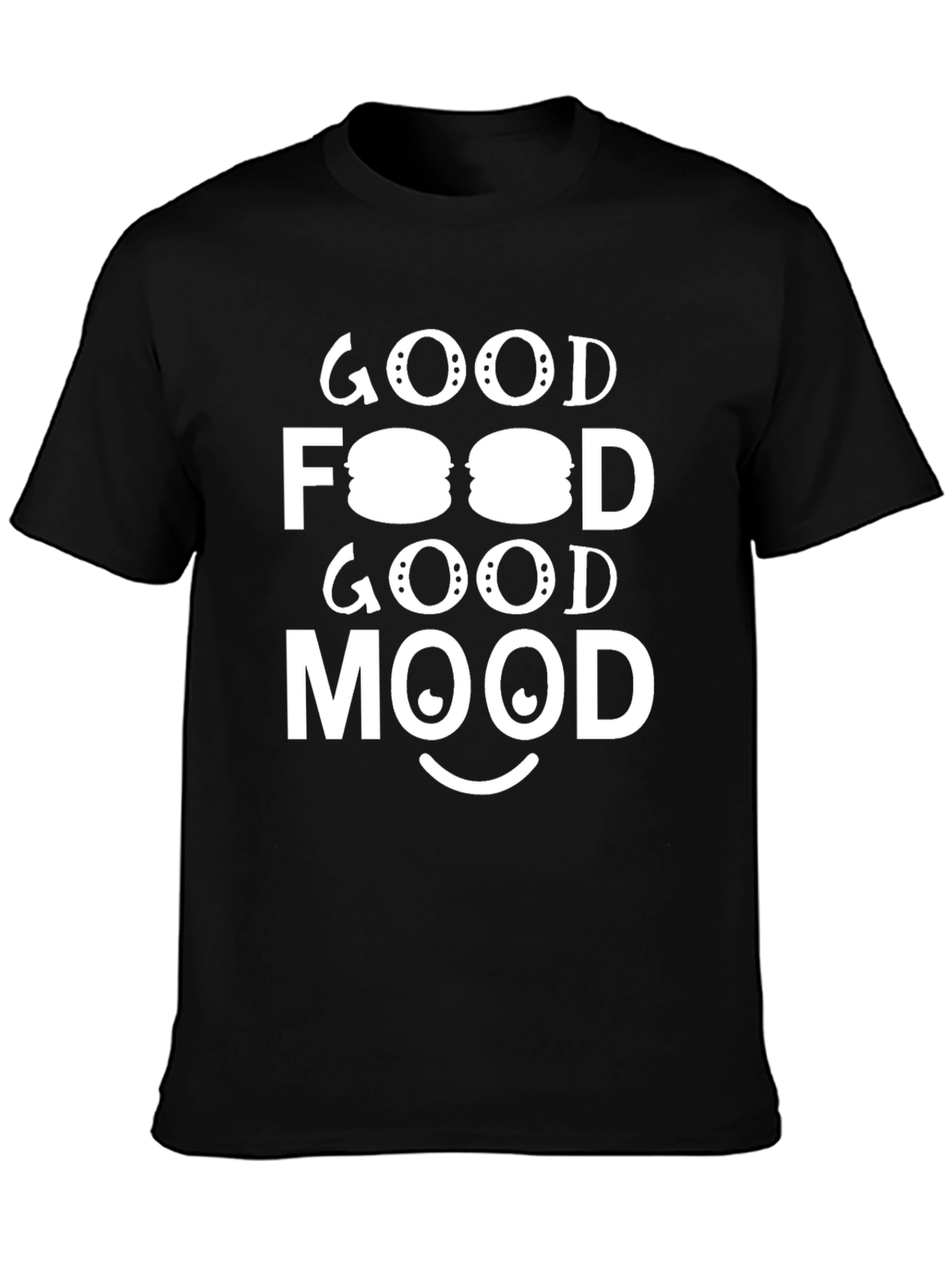 Good Food Good Mood Graphic Tee - Black