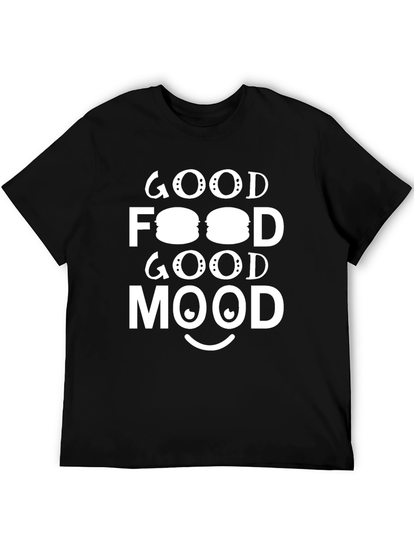 Good Food Good Mood Graphic Tee - Black