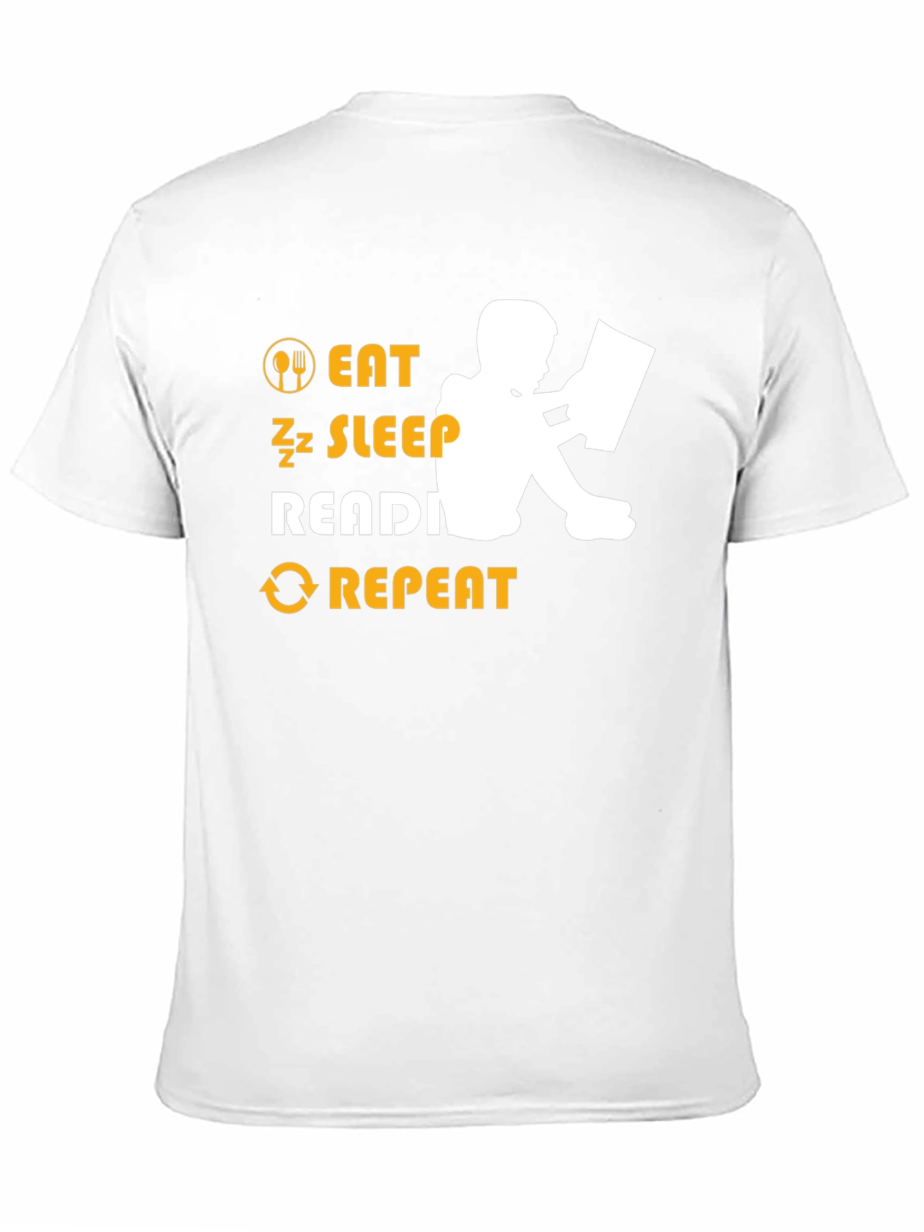 Eat Sleep Read Repeat Black Graphic Tee