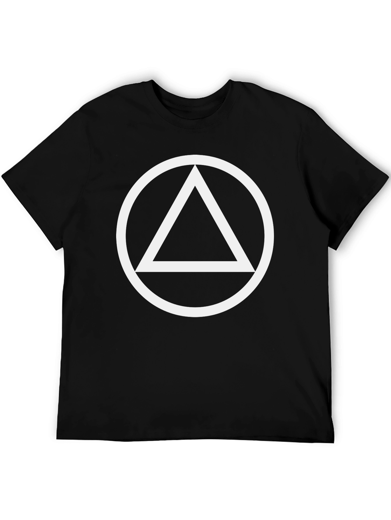 Minimalist Graphic Tee - Circle Triangle Design