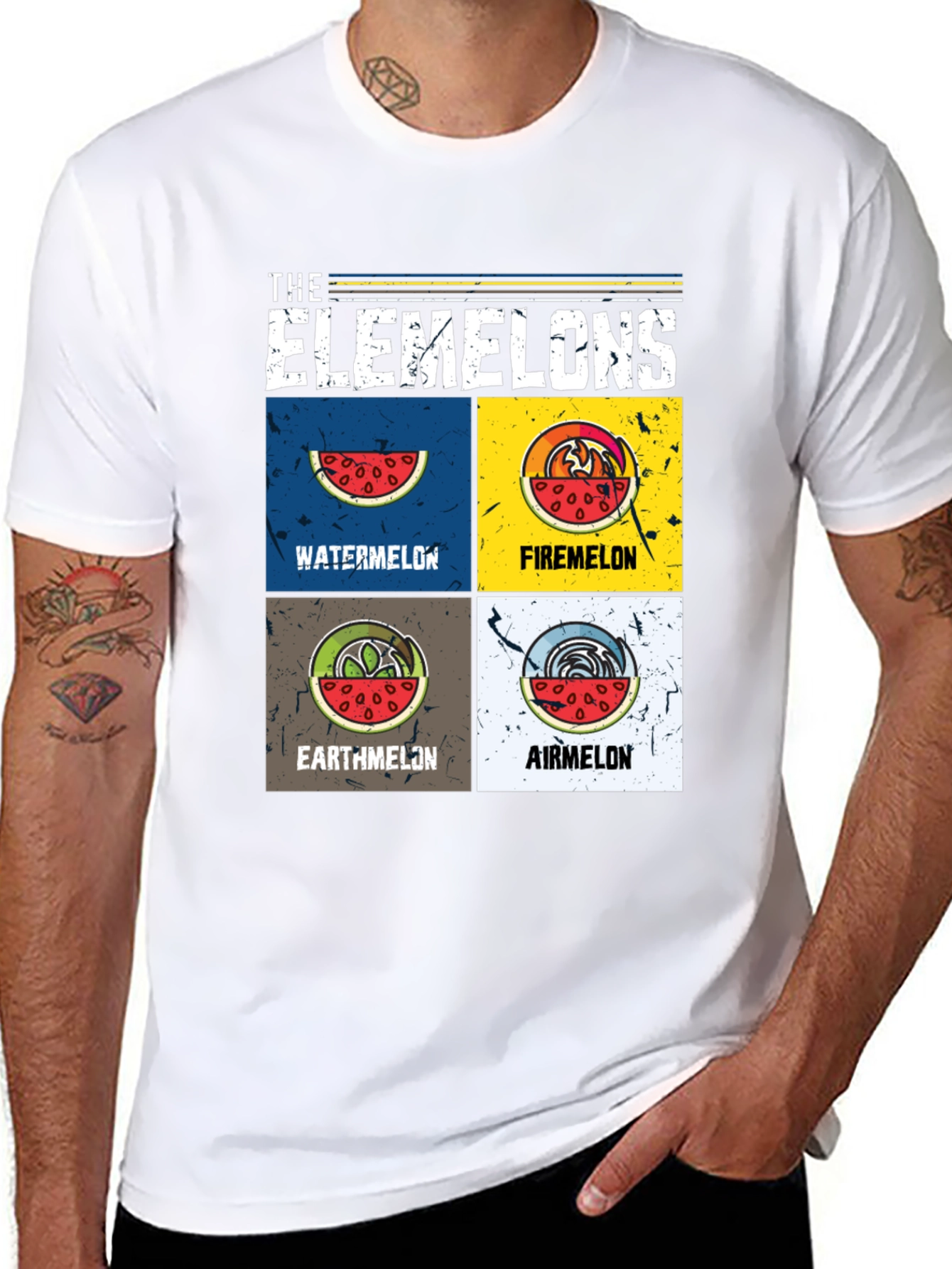 The Elemelons T-Shirt - Funny Element Watermelon Graphic Tee