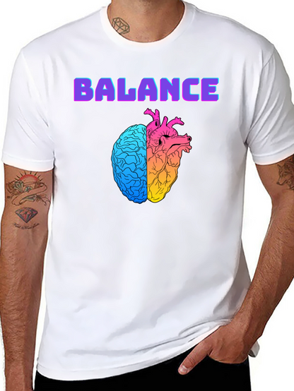 Balance Brain Heart Graphic T-Shirt
