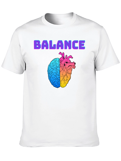 Balance Brain Heart Graphic T-Shirt