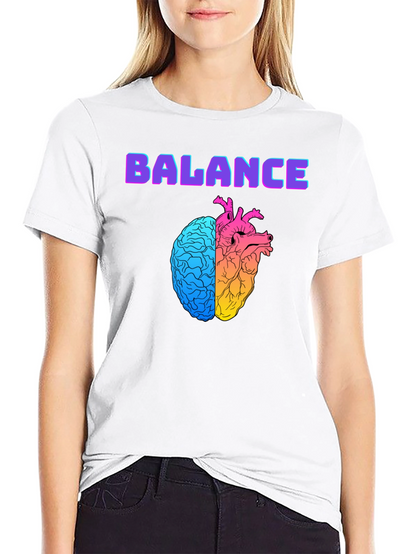 Balance Brain Heart Graphic T-Shirt