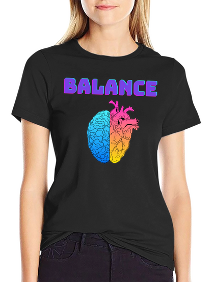 Balance Brain Heart Graphic T-Shirt