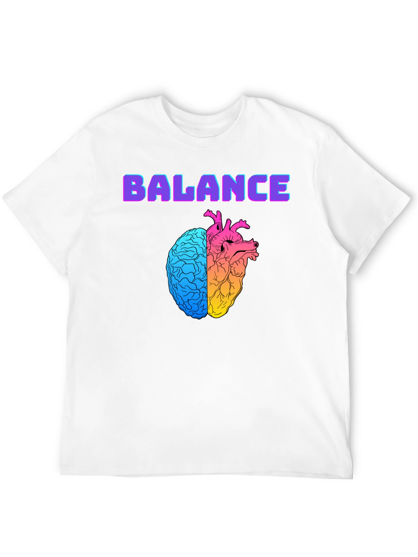 Balance Brain Heart Graphic T-Shirt