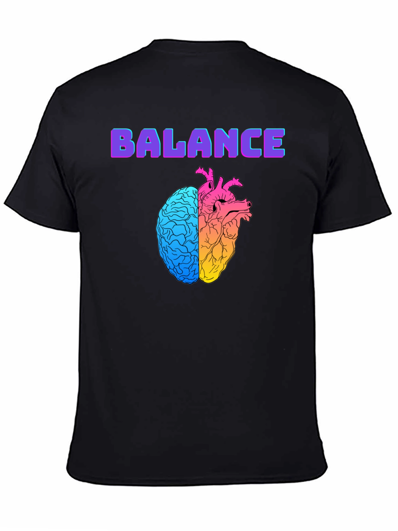 Balance Brain Heart Graphic T-Shirt