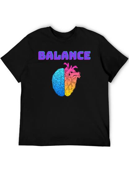 Balance Brain Heart Graphic T-Shirt