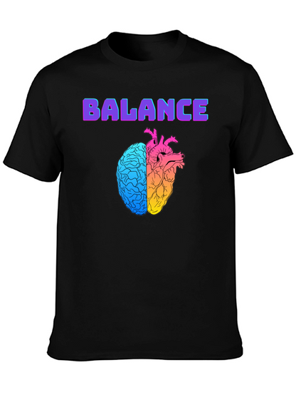 Balance Brain Heart Graphic T-Shirt