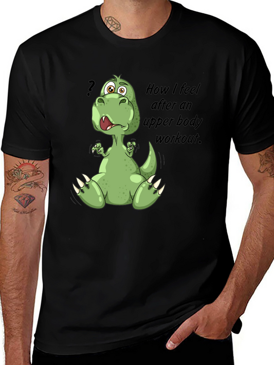 Dinosaur Upper Body Workout T-Shirt - Funny Gym Tee
